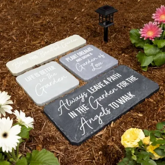 Pavilion Gift Company - In the Garden - 7.75" x 7.75" Garden Stone - Stepping Stones and Pathways image {2}