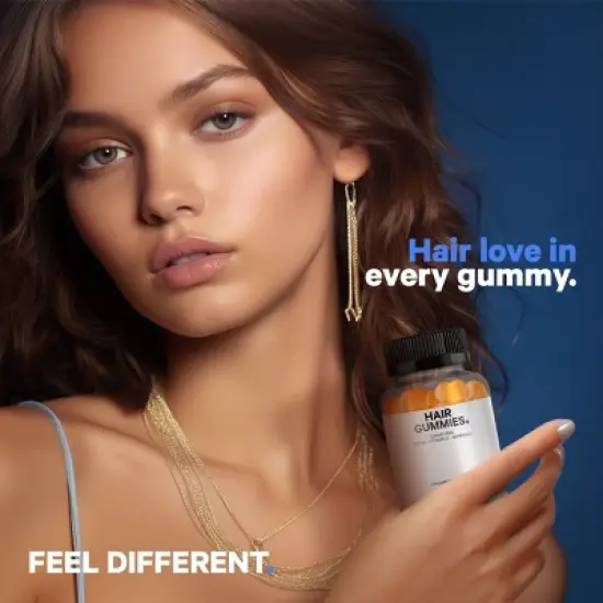 Codeage Hair Gummies, Biotin, Vitamin C, Inositol, Zinc, Folic Acid, Sugar-Free Supplement - 60ct image {7}