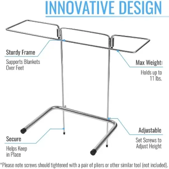 DMI Blanket Lifter Support Bar with Adjustable Frame Keeps Blankets and Sheets from Pressing on Body to Relieve Pressure and Temperature image {3}