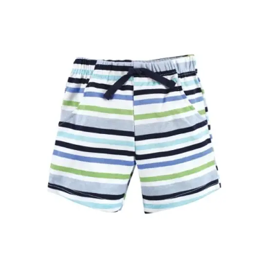 Hudson Baby Infant Boy Cotton Bodysuit, Shorts and Shoe Set, Surf Dude image {3}