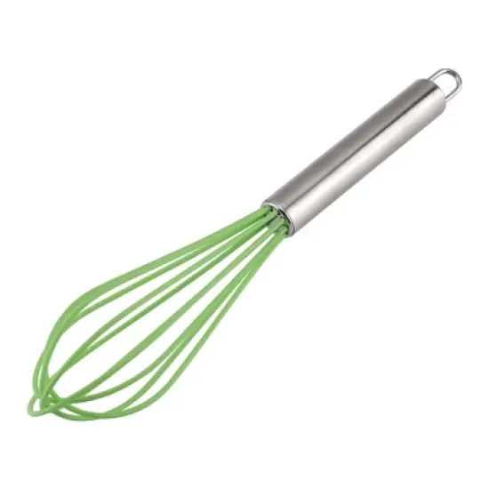 Unique Bargains Silicone Stainless Steel Home Blending Whisk 10" 1 Pc image {7}