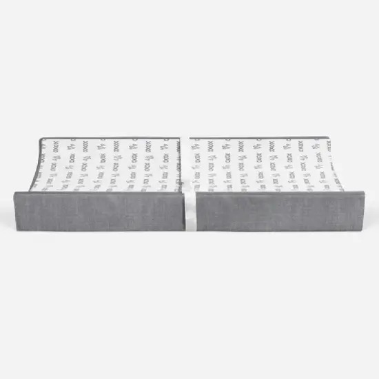 Bacati - Love Gray/Silver Diamond Changing Pad Cover image {5}