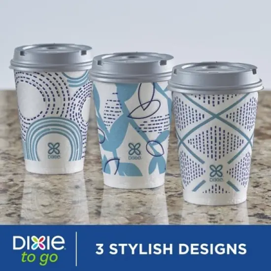 Dixie To Go Disposable Hot Cups & Lids - 12oz image {8}