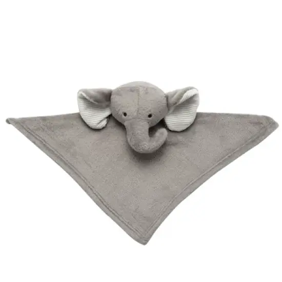 Lambs & Ivy Gray Elephant Soft Baby/Child/Toddler Plush Lovey Security Blanket image {3}