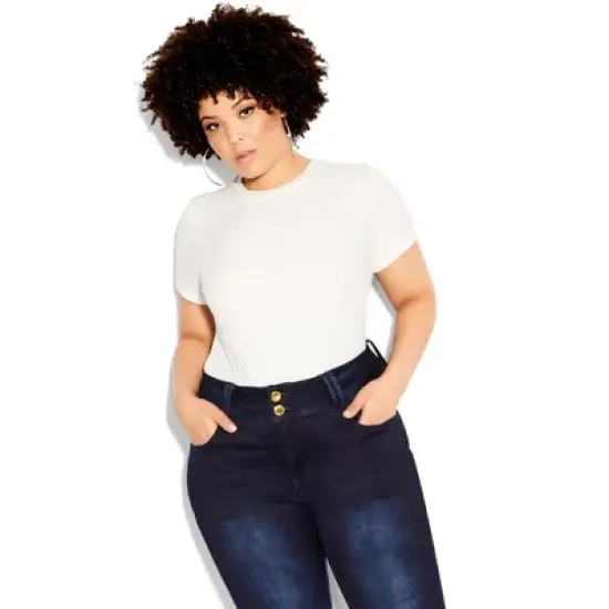 Women's Plus Size Asha Regular Skinny Jean - dark denim | CITY CHIC image {3}