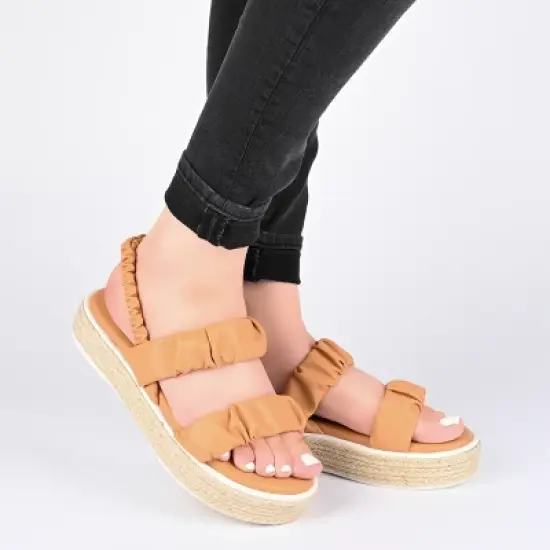 Journee Collection Womens Knowles Tru Comfort Foam Espadrille Platform Sandals image {8}