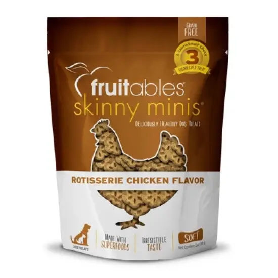 Fruitables Skinny Minis Rotisserie Chicken Flavor Healthy Low Calorie Dog Treats - 5oz image {3}