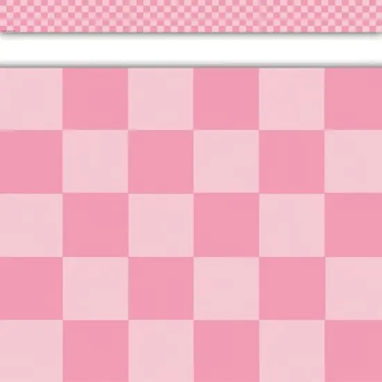 Teacher Created Resources&reg; Cool for School Pink Checkers Straight Border Trim, 35 Feet Per Pack, 6 Packs image {2}