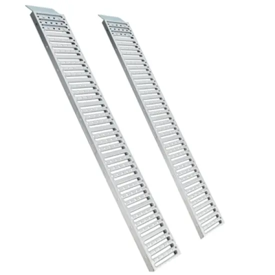 72x9 Inch Loading Ramps, Anti-Slip Ramp, Silver, Total Weight Capacity 1500 lbs for Loading Motorcycles, Bicycles, ATVs, lawnmowers, Tractors, etc. image {3}