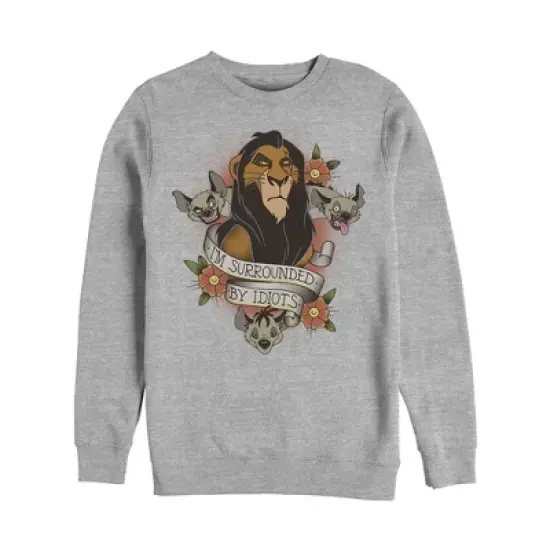 Men's Lion King Scar Surrounded By Idiots Tattoo Sweatshirt image {5}