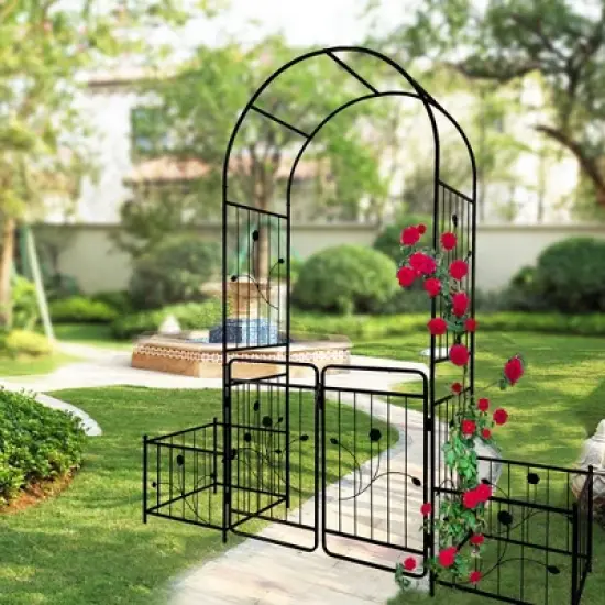 Dexmalle Metal Garden Arch with Gate image {4}