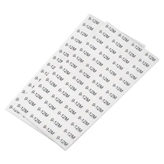Unique Bargains Self-Adhesive Kids Clothing Size Sticker Labels 2 Sheets image {6}