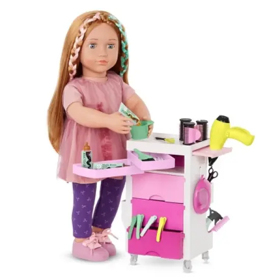Our Generation Salon Cart & Styling Accessories Set for 18" Dolls image {2}