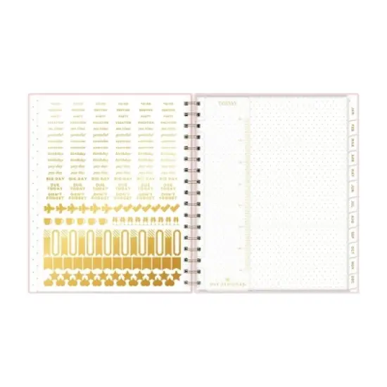 Day Designer 2024 Planner 7"x9" Weekly/Monthly Faux Leather Blush image {6}