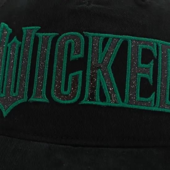 Wicked Glitter Print Logo Women's Black Unstructured Baseball Cap image {2}