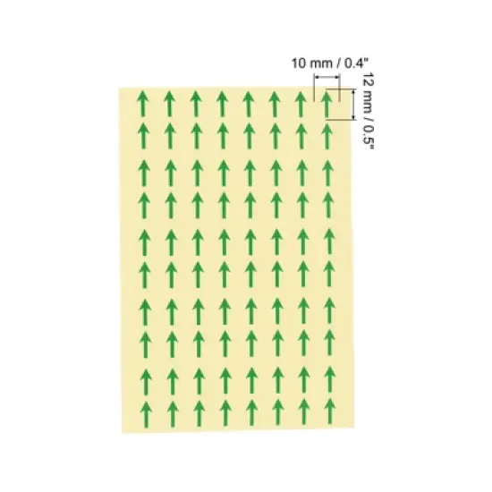 Unique Bargains Industrial Work Inspection Indicator Long Arrow Self-Adhesive Labels 0.5" x 0.4" Green image {1}