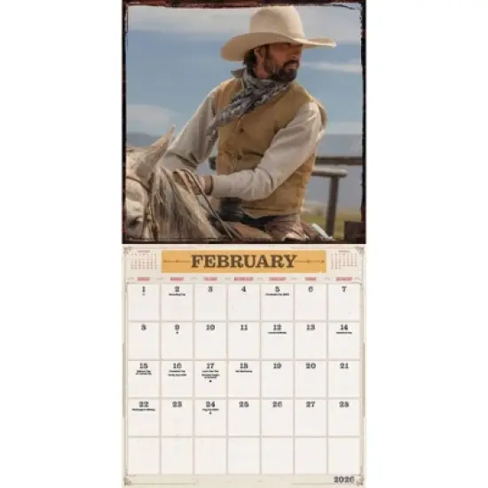 Trends International 2026 Yellowstone Bilingual French From the Bunkhouse 12"x12" Wall Calendar image {2}