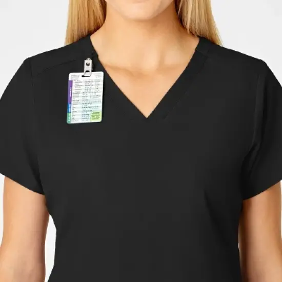 Wink W123 Women's Flex Back Stylized V-Neck Scrub Top image {4}
