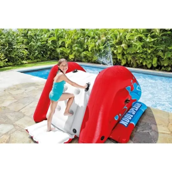Intex Kool Splash Pool Water Slide w/ Sprayer and Swimline Pool Basketball Hoop image {3}