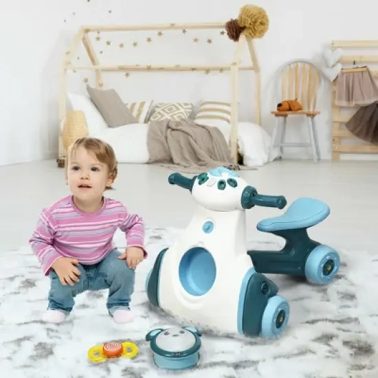 Costway Baby Balance Bike Musical Ride Toy w/ Sensing Function & Light Toddler Walker image {4}