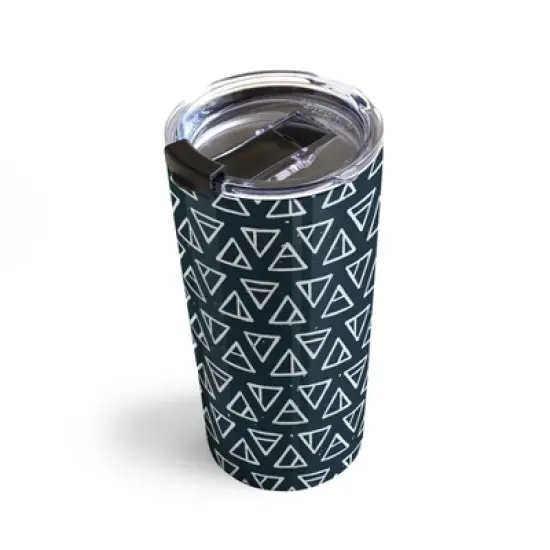 CoastL Studio Alchemical Triangles Navy 20 oz Stainless Steel Travel Mug - Deny Designs image {1}