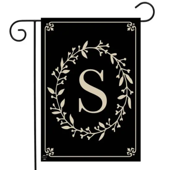 Briarwood Lane Everyday Garden Flag 12x18 For Outdoor Briarwood Lane Classic Monogram Letter S Garden Flag Flags For Outside image {1}