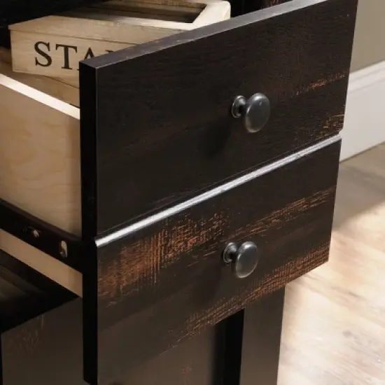 Dakota Pass Computer Desk with Hutch Light Brown - Sauder image {9}