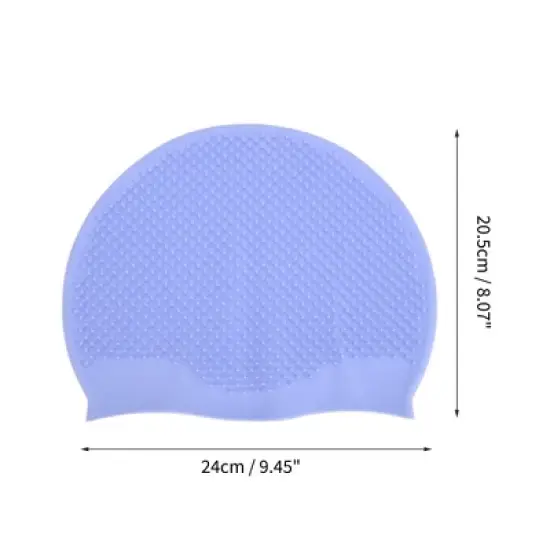 Unique Bargains Silicone Waterproof Embossed Dot Swim Cap 1 Pc image {3}