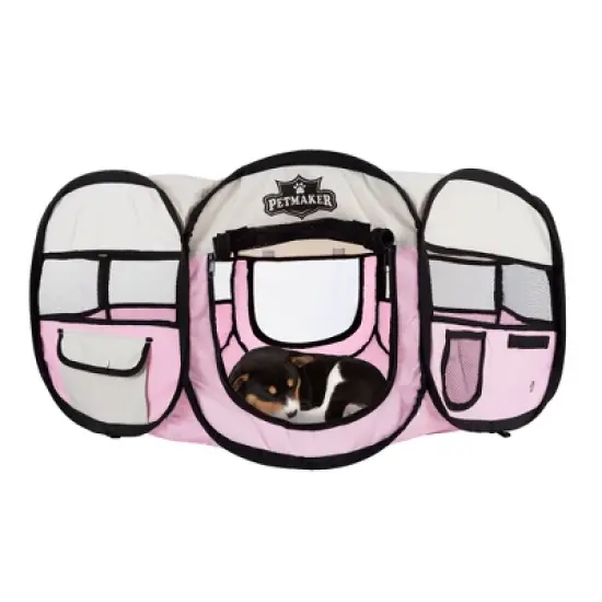 Petmaker Portable Pop-Up Dog Playpen with Carrying Bag image {1}