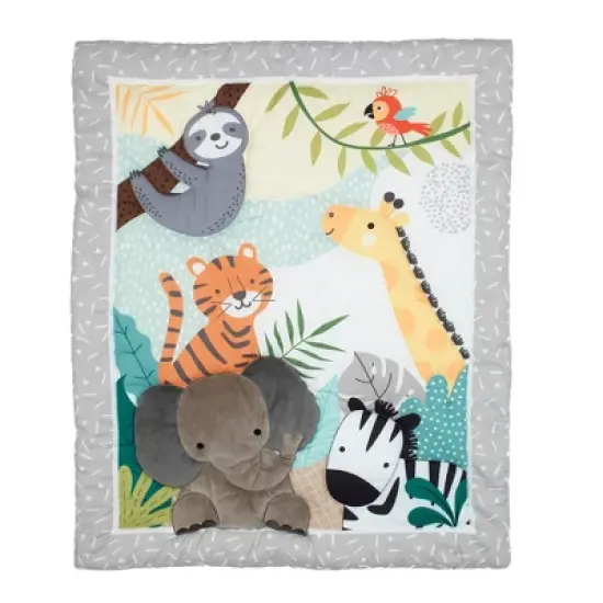 Lambs & Ivy Mighty Jungle Crib Bedding Set - 3pc image {8}