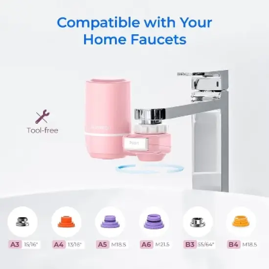 Waterdrop Sink Filter Water Faucet for Skin Care, Bathroom Faucet Filter, 320 Gallons, NSF Certified Water Purifier, 0.01&mu;m Ultra-Filtration System image {5}