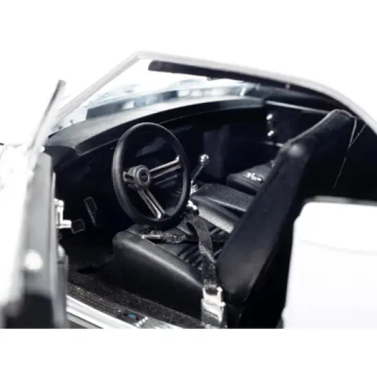 1967 Chevrolet Camaro SS 427 Yenko Hardtop Ermine White w/Black Nose Stripe (MCACN) 1/18 Diecast Model Car by Auto World image {3}