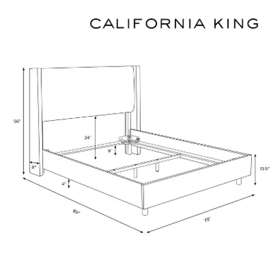 Nail Button Tufted Wingback Bed - Skyline Furniture image {4}