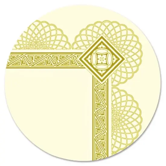 Southworth Premium Certificates Ivory Spiro Gold Foil Border 66 lb 8.5 x 11 15/Pack CTP2V image {1}