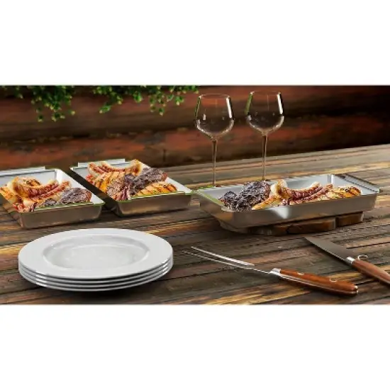 Yukon Glory Triple Grill Basket Set With Clip-On Handle, Perfect For Grilling Fish, Veggies and Meats image {4}