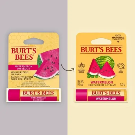 Burt's Bees Moisturizing Lip Balm - Watermelon - 0.15oz image {15}