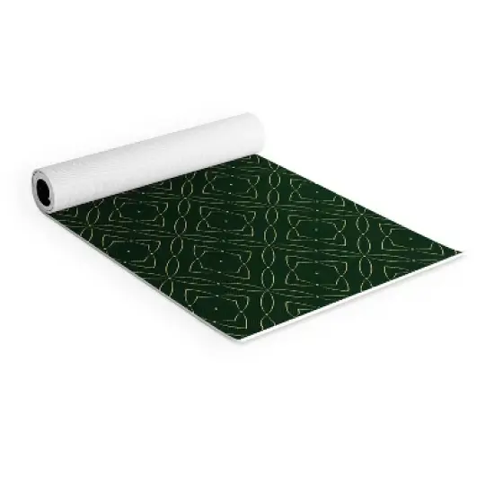 Marta Barragan Camarasa Vintage emerald pattern (6mm) 70" x 24" Yoga Mat - Society6 image {1}