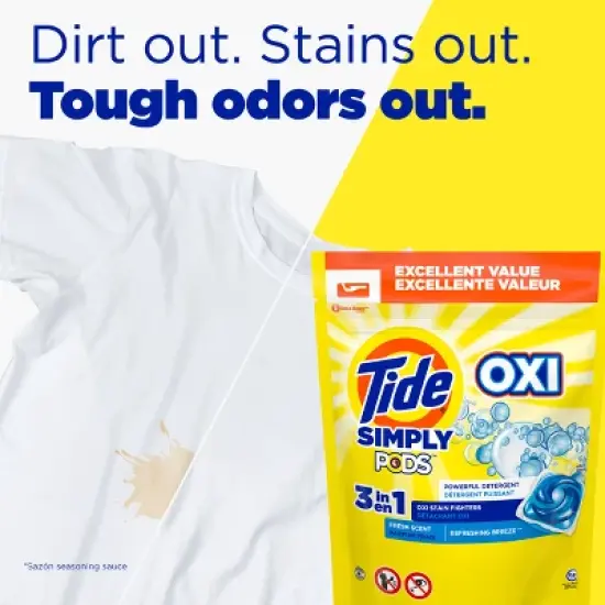 Tide Simply Pods Oxi Refreshing Liquid Laundry Detergent Pacs - Breeze - 30oz/55ct image {9}