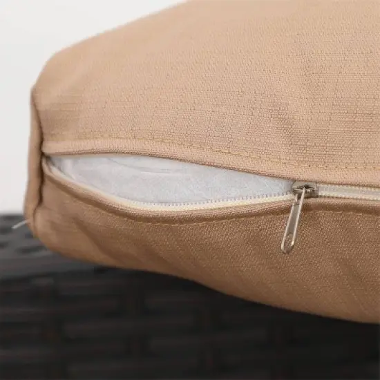 7pc Steel & Wicker Outdoor Set with Cushions & Fire Pit Table - Captiva Designs
 image {4}