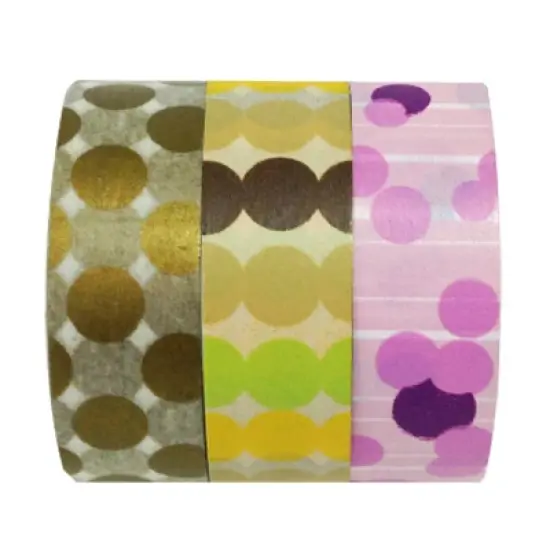 Wrapables Party Time Washi Masking Tape (Set of 3) image {3}