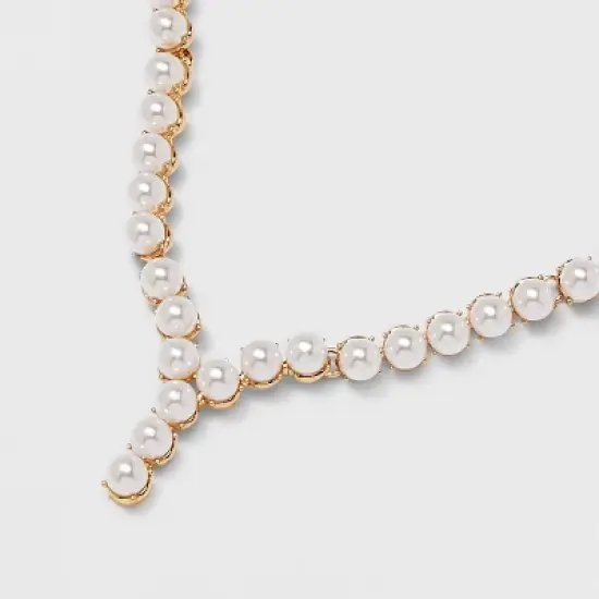 SUGARFIX by BaubleBar Pearl Collar Necklace - Gold image {3}