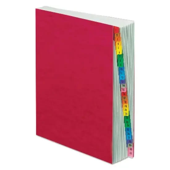 Pendaflex PressGuard Expanding Desk File 1-31 Letter Acrylic-Coated Pressboard Red 11014 image {1}