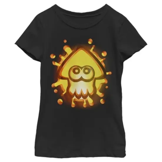 Girl's Nintendo Halloween Splatoon Pumpkin T-Shirt image {2}