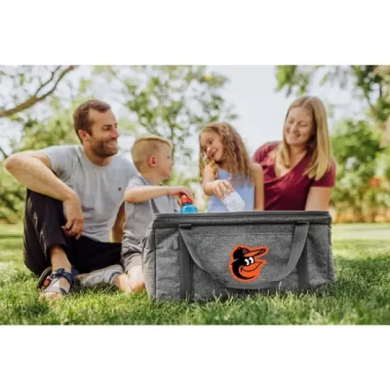 MLB Baltimore Orioles 64 Can Collapsible Cooler - Heathered Gray image {4}
