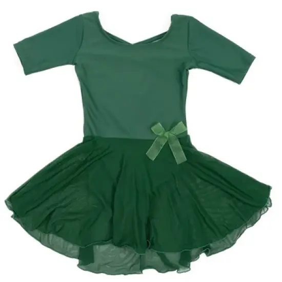 Leveret Girls Elbow Sleeve Skirt Leotard image {9}