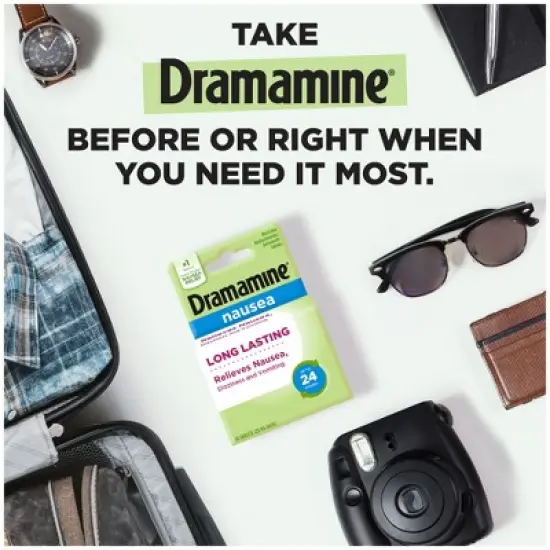 Dramamine-N Long Lasting Nausea Relief Tablets for Nausea, Dizziness & Vomiting - 10ct image {3}
