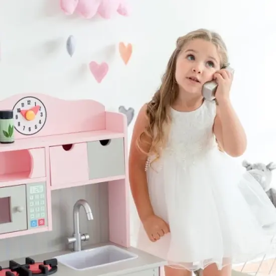 Teamson Kids  Little Chef Florence Classic Play Kitchen  Pink / Grey  TD-11708P image {7}