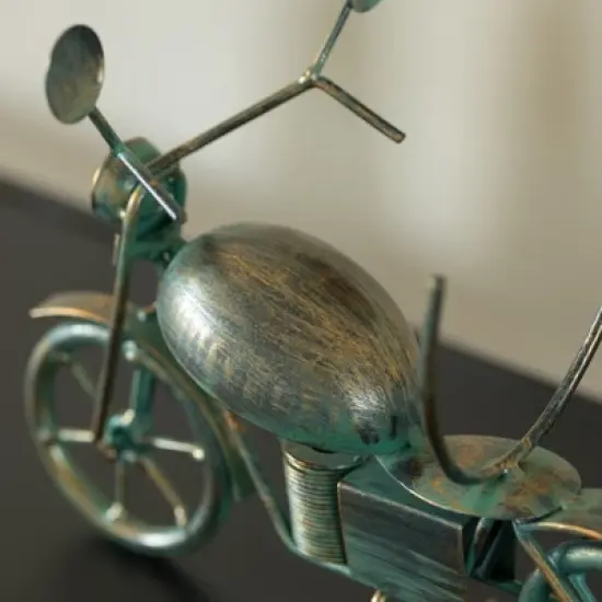 Vintiquewise Metal Figurine Motorcycle Shaped Vintage Wine Single Bottle Holder Stand Rack image {4}