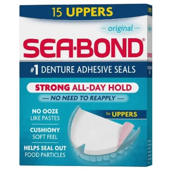 Sea Bond Secure Denture Adhesive Seals, Original Uppers, 15 Count image {6}