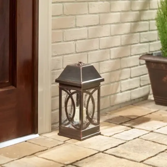 Smart Solar San Vicente II 15" Solar Lantern Bronze image {3}